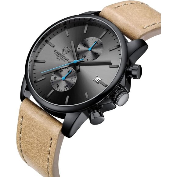 ⚡Tan Men’s Watch Fashion Sport Quartz Analog Mesh Stainless Steel Waterproof - Picture 2 of 8